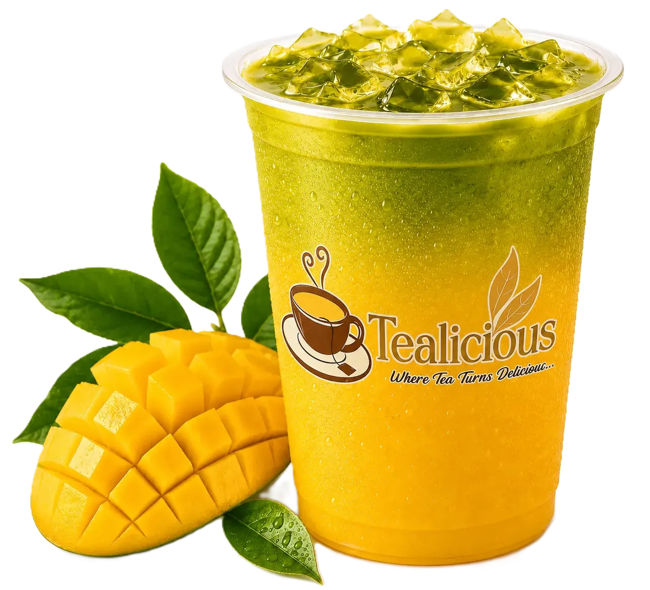 Golden Mango Matcha Latte